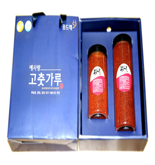 [일반구매] 예사랑고춧가루(선물세트) (청양300g,보통맛500g)